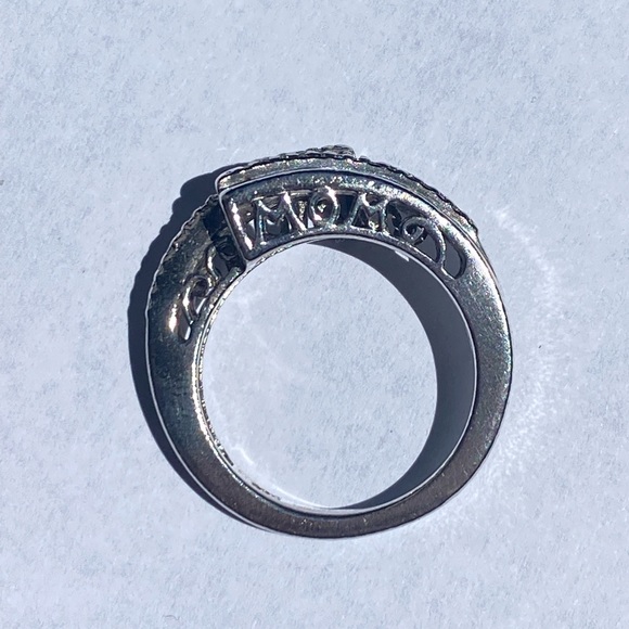 Heng Ngai 925 sterling silver overlap Diamond MOM ring💎 - Picture 8 of 16